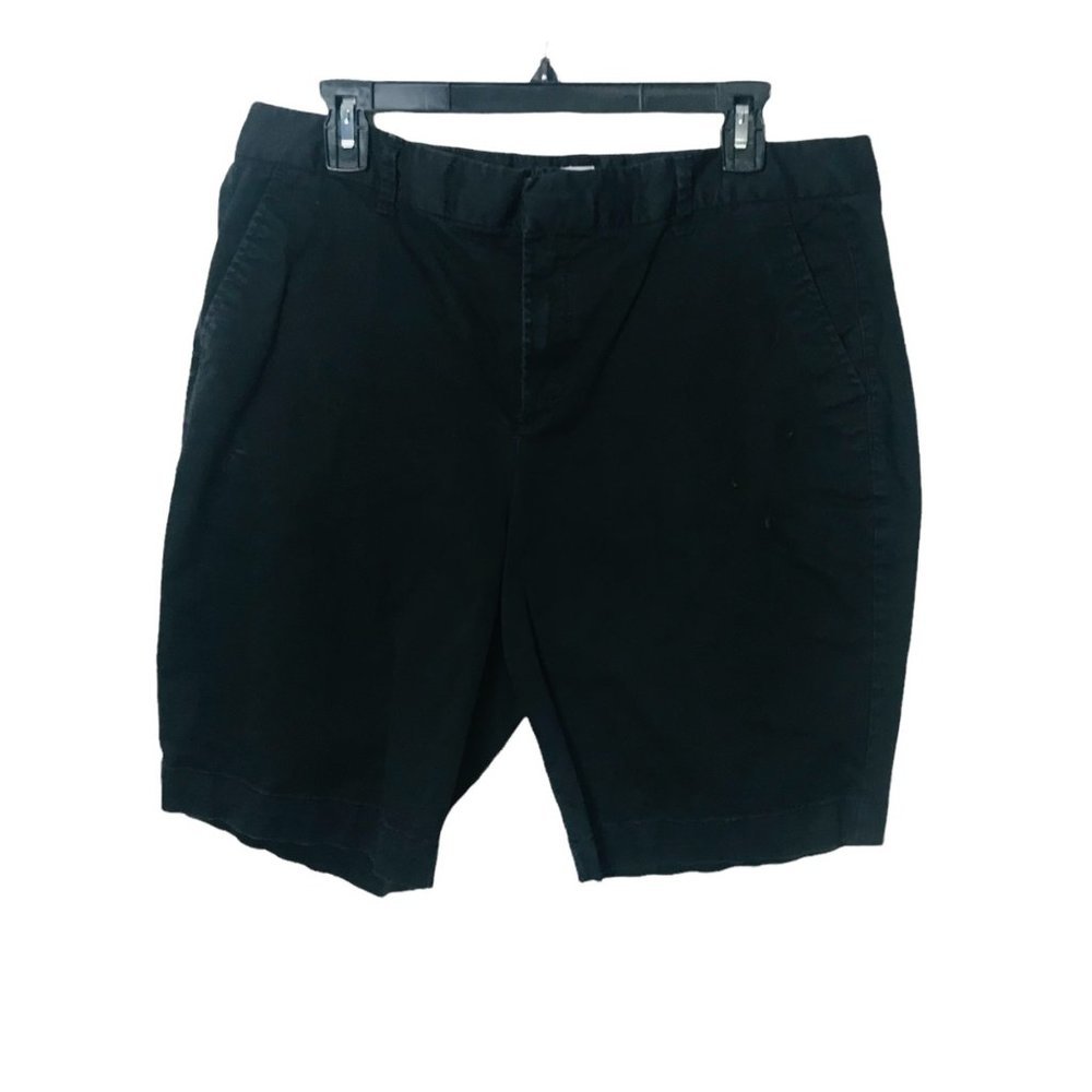 Gap Women Shorts Size 14 High Rise Cotton Blend Stretch Black Pockets